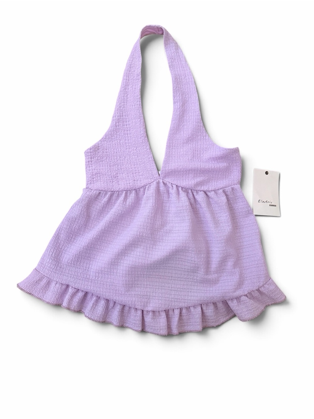 Lavender Textured halter Top (NWT)